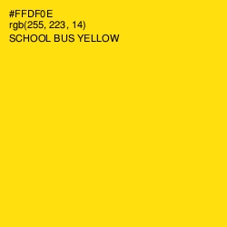#FFDF0E - School bus Yellow Color Image